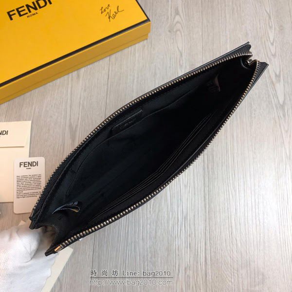 FENDI手包 升級版小怪獸533手包 義大利皮 飾配金屬眼珠 芬迪手拿包  fdz2109
